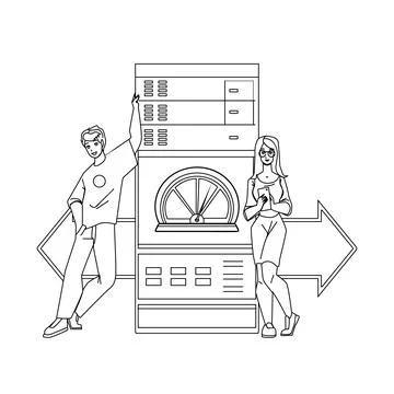 Internet Download Speed Testing Application Vector Illustrazione stock