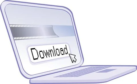 Internet downloading Illustrazione stock