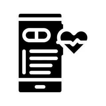 Internet drug store icon vector glyph illustration Illustrazione stock
