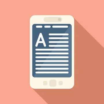 Internet ebook icon flat . Digital knowledge Stock Illustration