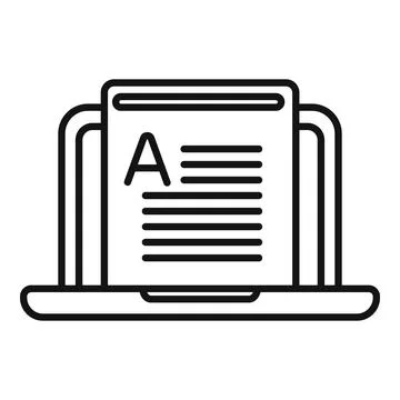 Internet ebook icon outline vector. Digital knowledge Stock Illustration