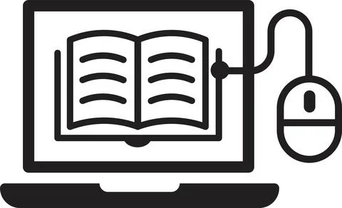 Internet education icon vector. eLearning icon. 库存插图