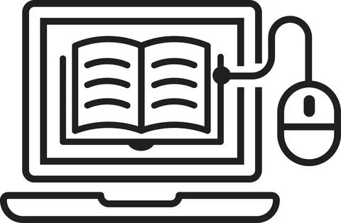 Internet education icon vector. eLearning icon. Stock Illustration