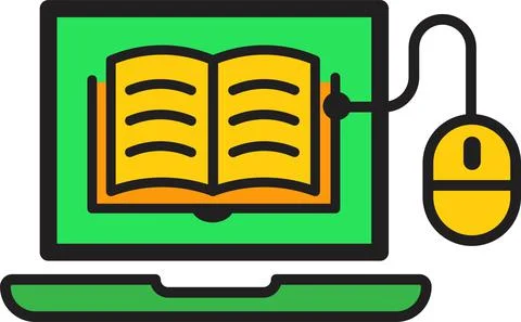 Internet education icon vector. eLearning icon. Stock Illustration