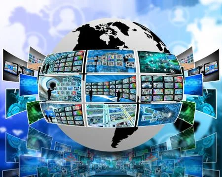 Internet environment of the earth Stock Illustration