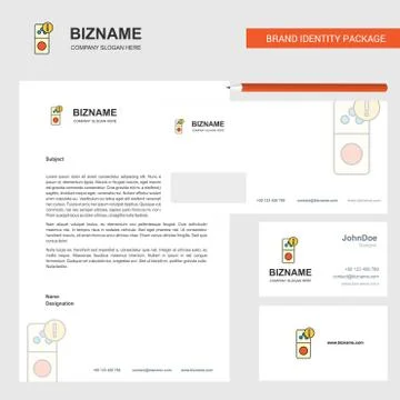 Internet error Business Letterhead, Envelope and visiting Card Design vector  스톡 일러스트