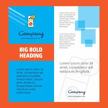 Internet error Company Brochure Title Page Design. Company profile, annual re Illustrazione stock