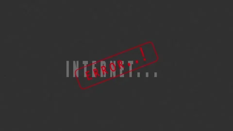 Internet Error Message with Red Border and Dashed Dots on Dark Textured Bac.. Stock Footage 321453517