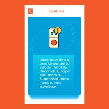 Internet error mobile vertical banner design design. Vector 스톡 일러스트