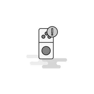 Internet error Web Icon. Flat Line Filled Gray Icon Vector Ilustración de archivo