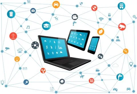 Internet of everything concept Stock Illustration