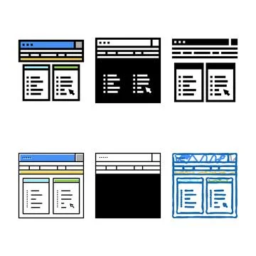Internet file hosting color types icon vector Stock Illustration