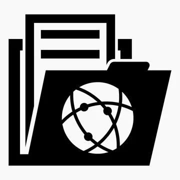 Internet folder icon.  Stock Illustration