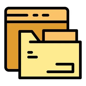 Internet folder icon vector flat Stockillustratie