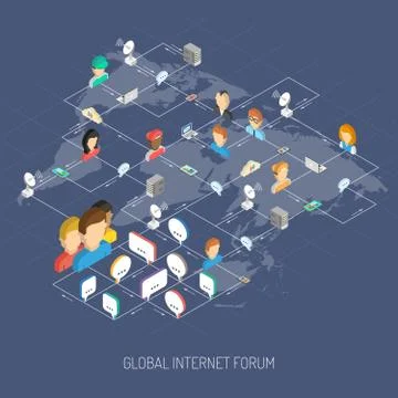 Internet Forum Concept Stock Illustration