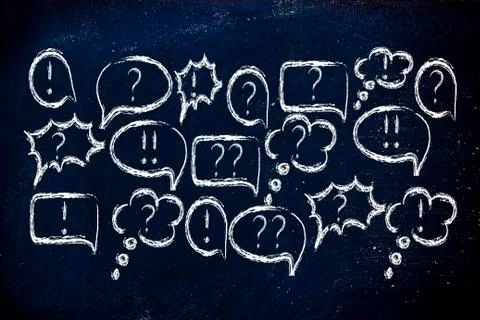 Internet forums and online discussions Stock Illustration