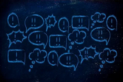 Internet forums and online discussions Stock Illustration