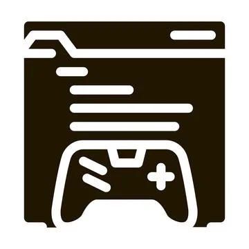 Internet game icon Vector Glyph Illustration イラスト素材