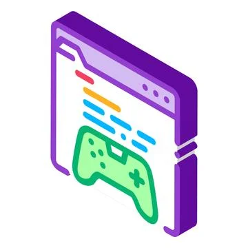 Internet game isometric icon vector illustration color Stock Illustration