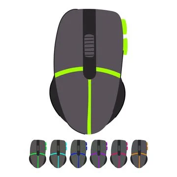 Internet game mouse vector cartoon graphic Stock Illustration