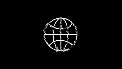 Internet glitch icon - glitch old screen display animation. Stock Footage 253021052
