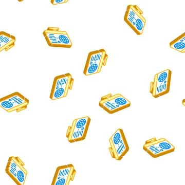 Internet global network isometric icon seamless pattern イラスト素材
