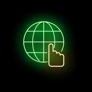 Internet globe connecting global network with glowing cursor Illustrazione stock