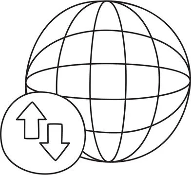 Internet globe connection worldwide network illustration Stock-Illustration