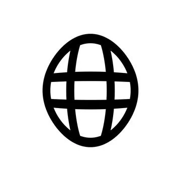 Internet globe icon. Simple style data server poster background symbol. Lan.. Stock Illustration