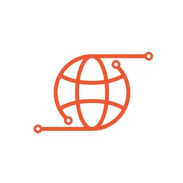 Internet globe icon vector concept design template Stock Illustration