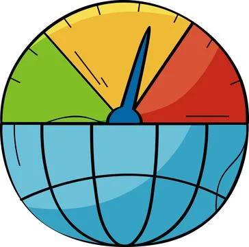 Internet globe performance gauge illustration vector metrics Illustrazione stock
