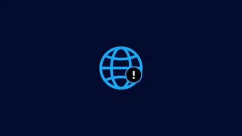 Internet globe warning sign icon. Warning, Error Sign Concept. Stock Footage 276587254