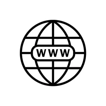 Internet globe - web icon vector design template Stock Illustration