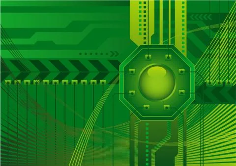 Internet Green Background Stock Illustration