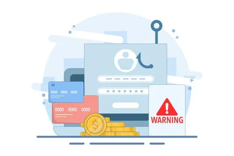 Internet hacker attack and personal data security concept イラスト素材