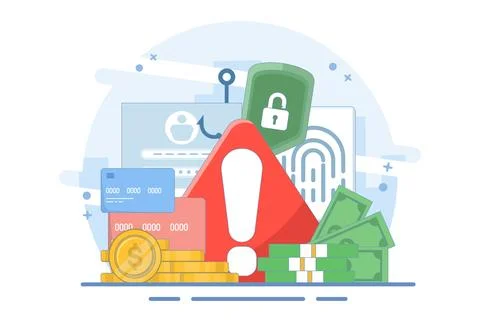 Internet hacker attack and personal data security concept イラスト素材