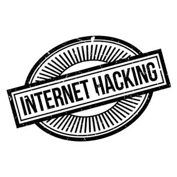 Internet Hacking rubber stamp 스톡 일러스트