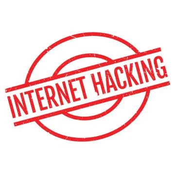 Internet Hacking rubber stamp Illustrazione stock