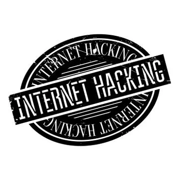 Internet Hacking rubber stamp Illustrazione stock