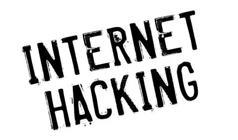 Internet Hacking rubber stamp Illustrazione stock