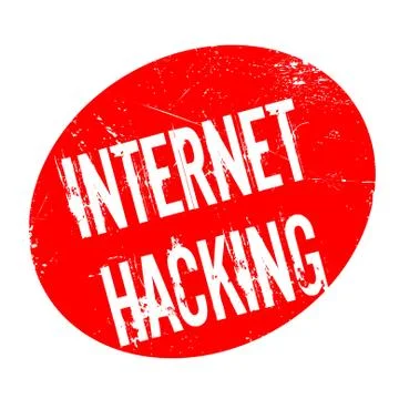 Internet Hacking rubber stamp Illustrazione stock