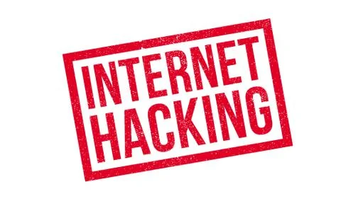 Internet Hacking rubber stamp Stock Illustration