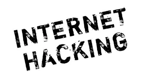 Internet Hacking rubber stamp Illustrazione stock