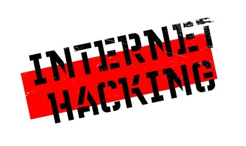 Internet Hacking rubber stamp Stockillustratie