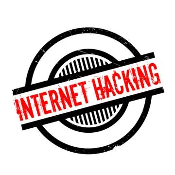 Internet Hacking rubber stamp Stock Illustration