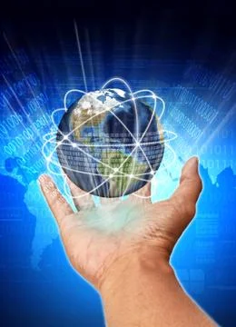 Internet at hand Stock Illustration