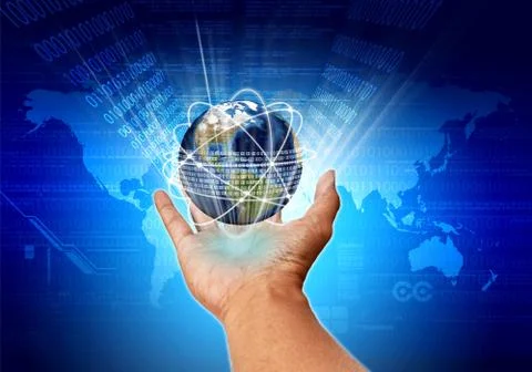 Internet at hand Stock Illustration