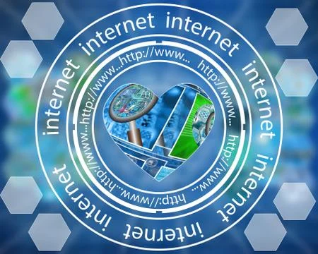 Internet heart Stock Illustration