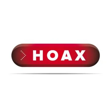Internet Hoax warning button vector Stockillustratie