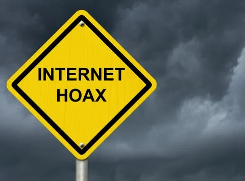 Internet hoax warning Stock Illustration